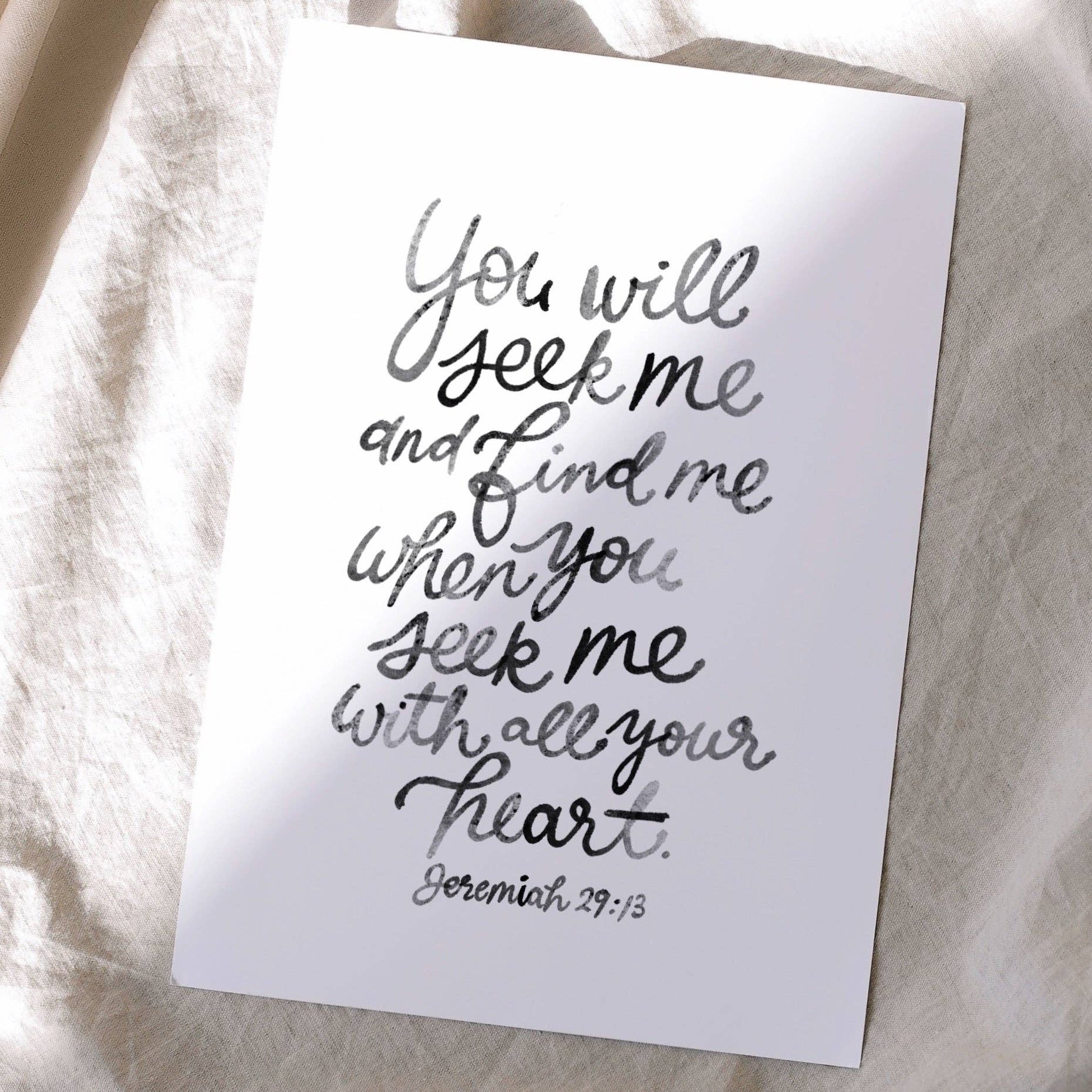 EverElling - Wholesale Art Print - Seek Me With All Your Heart Print0