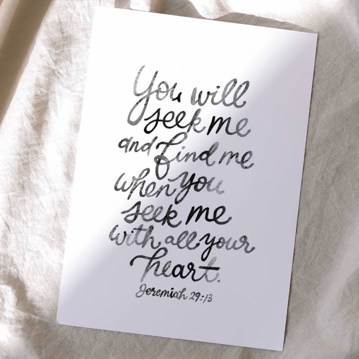 EverElling - Wholesale Art Print - Seek Me With All Your Heart Print