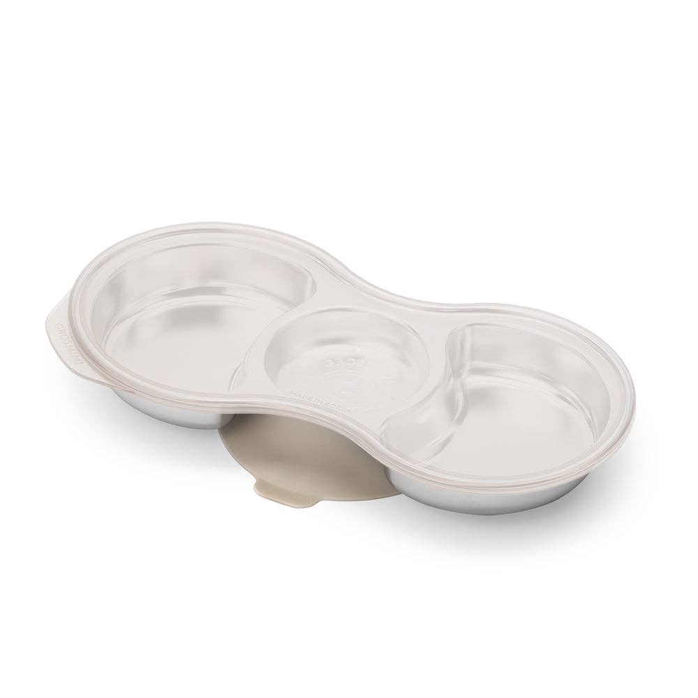 zezebaebae (Grosmimi and Cha&Mom) - Wholesale Serving Tray - Grosmimi Stainless Steel Food Tray with 3 Compartment1