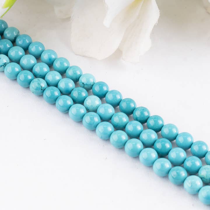 Soothing Crystals Beads - Wholesale Beads - Crystal Round Beads | Turquoise Howlite | Gemstone Beads1