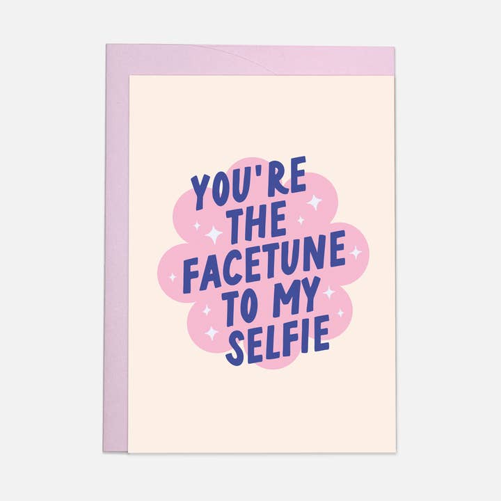 Cartão de felicitações do Facetune por atacado de Kaart Blanche