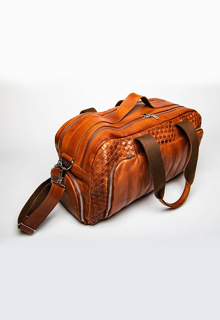 Hides - Wholesale Weekender Bag - Men's - Woven Leather Weekender Duffel Bag9