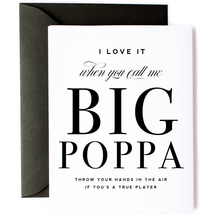 Kitty Meow Boutique - Wholesale Father's Day Card - Call Me Big Poppa - Funny Father's Day Greeting Card