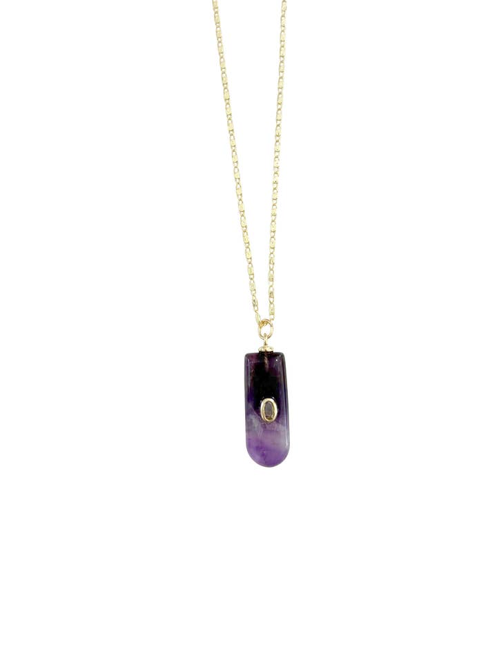 Laila Amethyst Necklace for wholesale by Gemelli