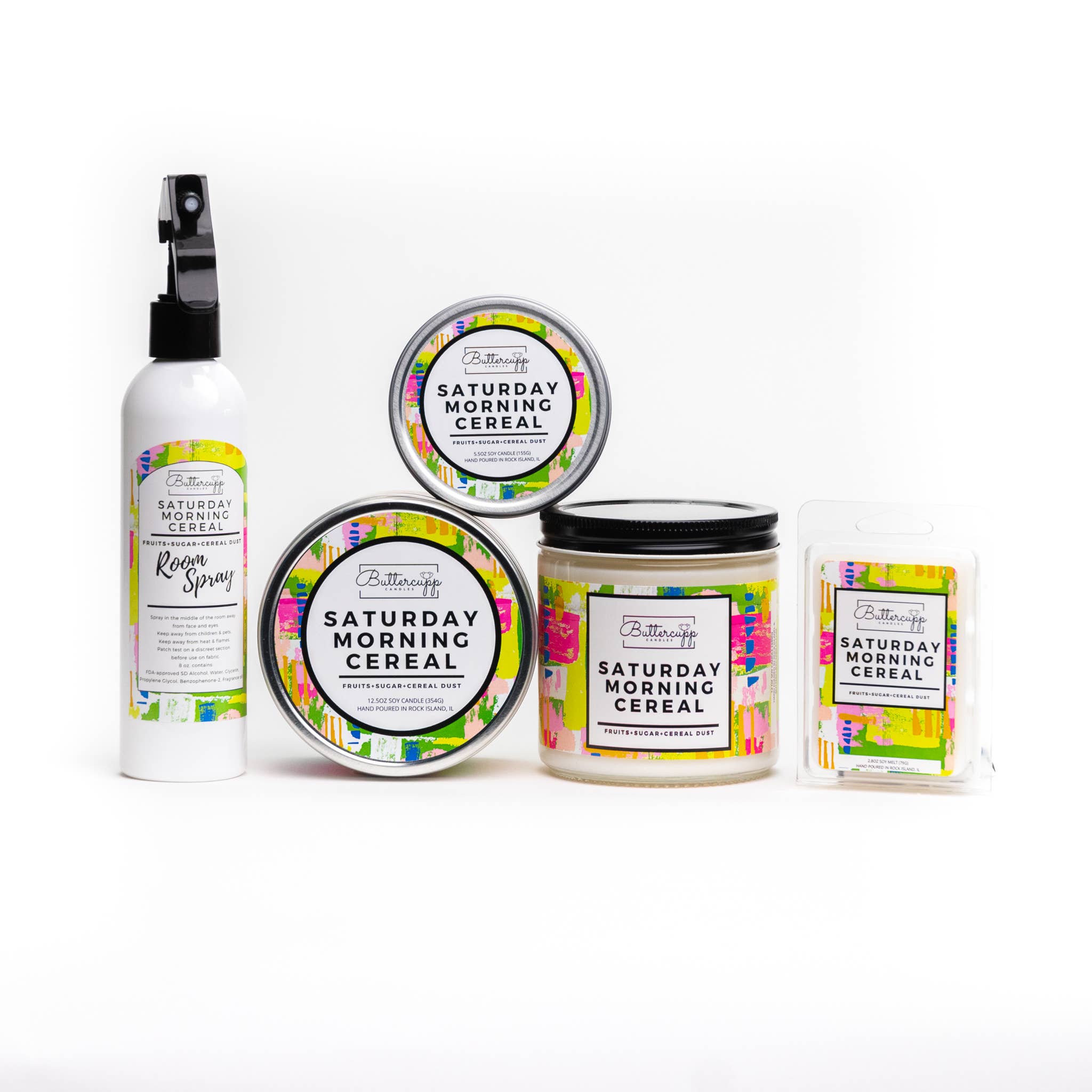 Buttercupp Candles - Wholesale Jar/Filled Candle - Saturday Morning Cereal Soy Candle and Melts5