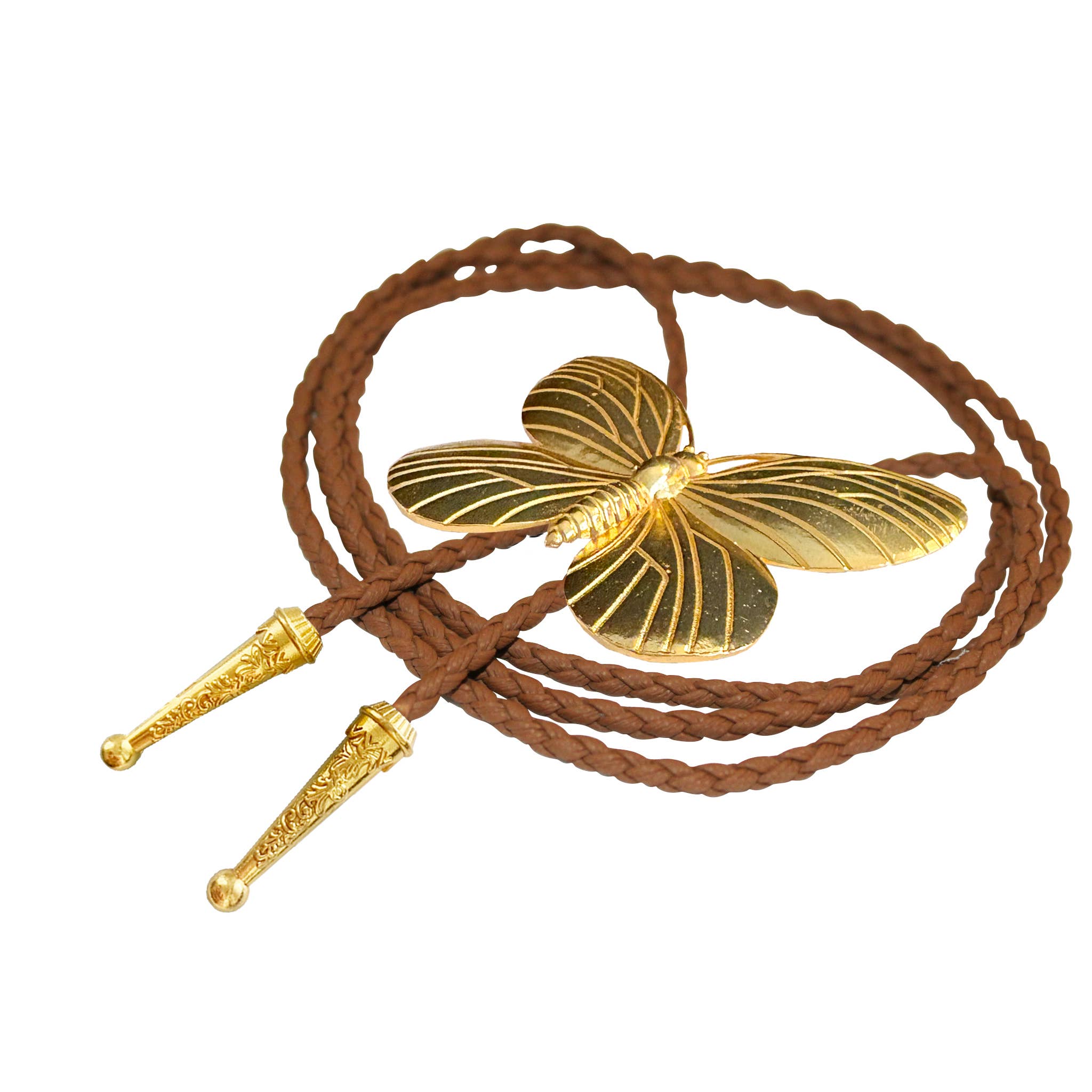 Daisy Del Sol – Großhandel Y- & Lasso-Halsketten – Goldener Schmetterling-Bolo-Tie7