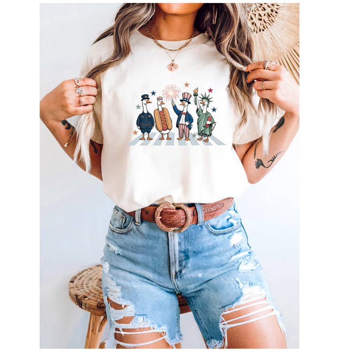 Stars, Stripes & Snacks Graphic Tee for wholesale by Dairyland Bach Co.