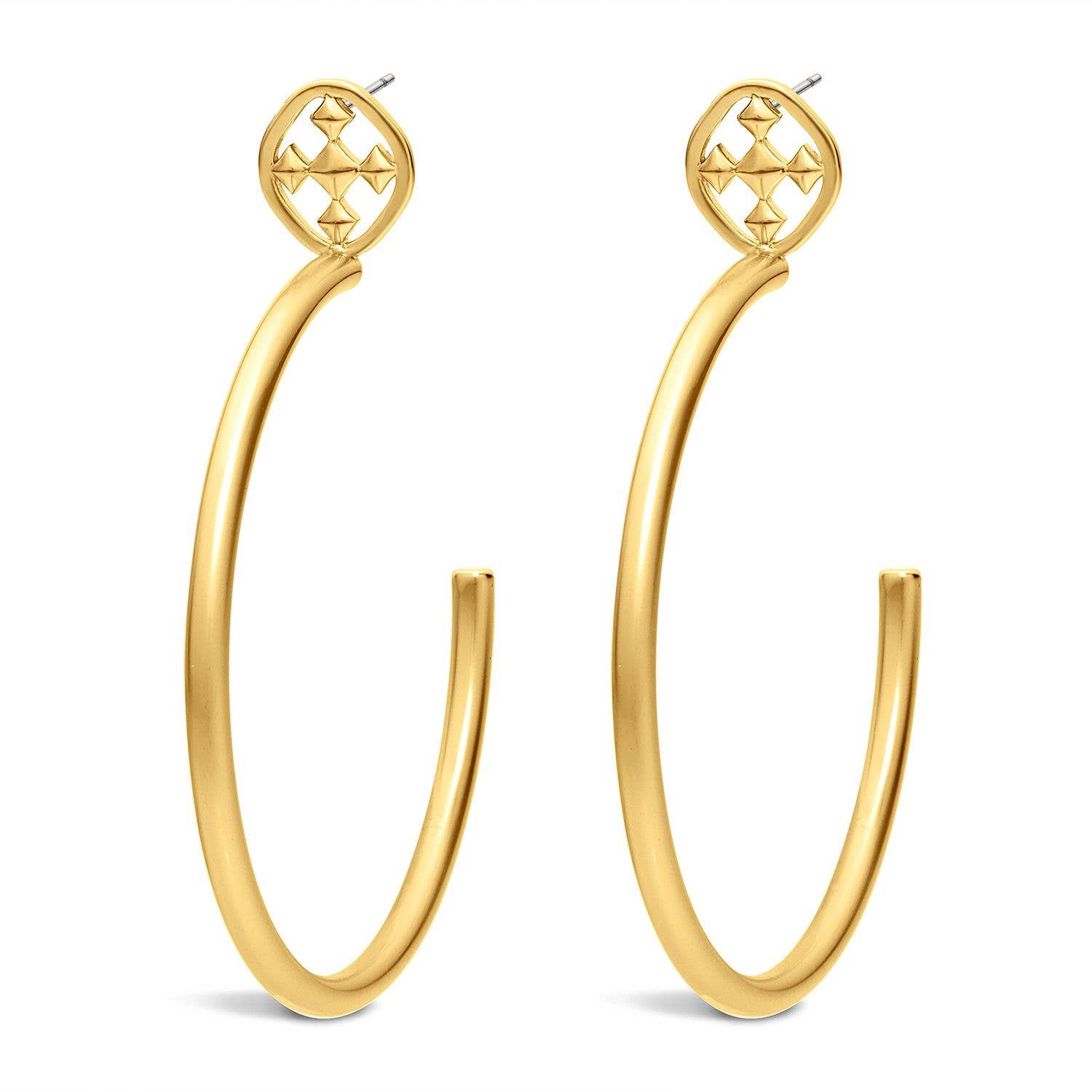 Gracewear Collection - Wholesale Hoop Earrings - Matte Shield Hoops2