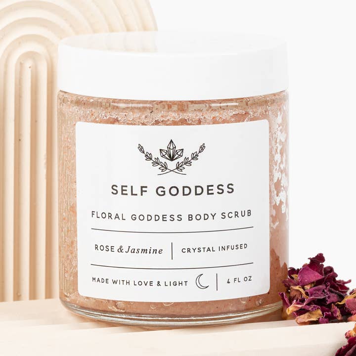 Esfoliante corporal Floral Goddess - Infundido com cristal por atacado de Self goddess
