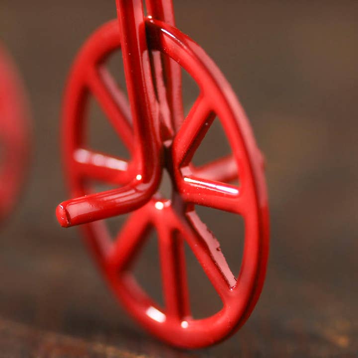 Factory Direct Craft - Wholesale Decorative Tabletop Object - 1-3/4" Dollhouse Red Metal Miniature Tricycle