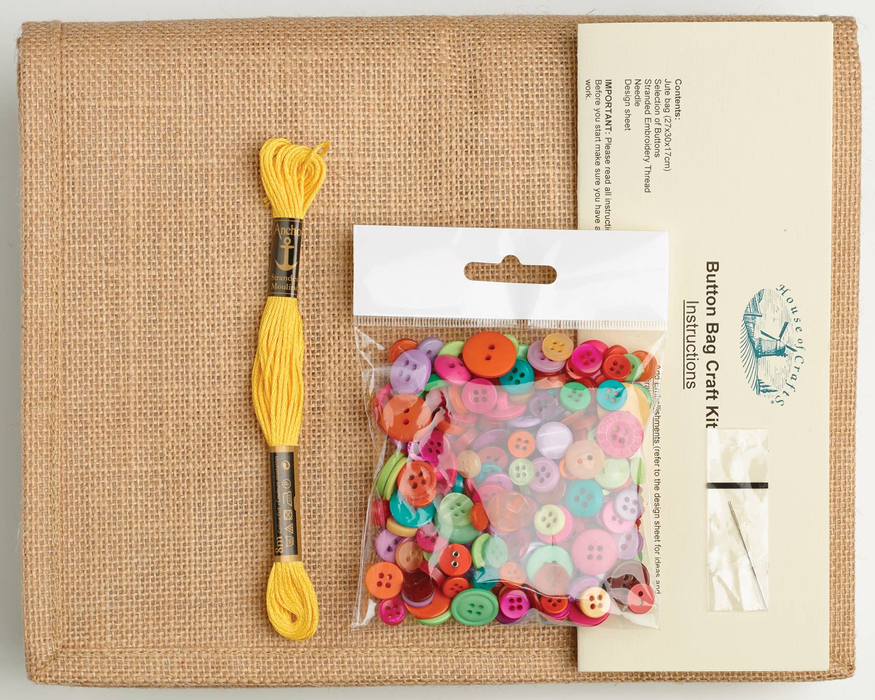 West Design Products - Wholesale Craft Sewing Kit - House of Crafts Button Bag Craft kit1
