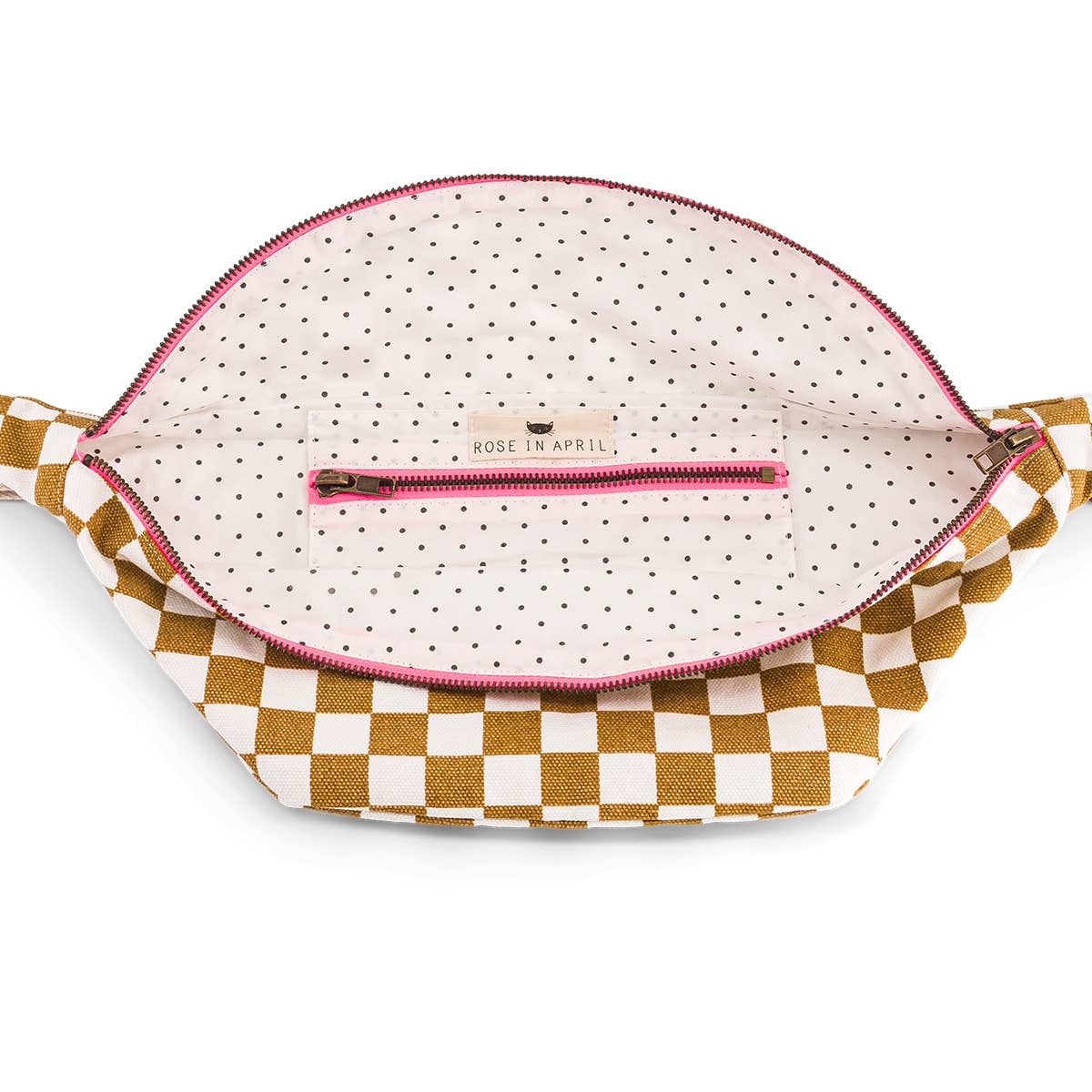 Rose in April - Wholesale Messenger Bag - Women's - WOMEN BUM BAG CHECKERBOARD CARAMEL8