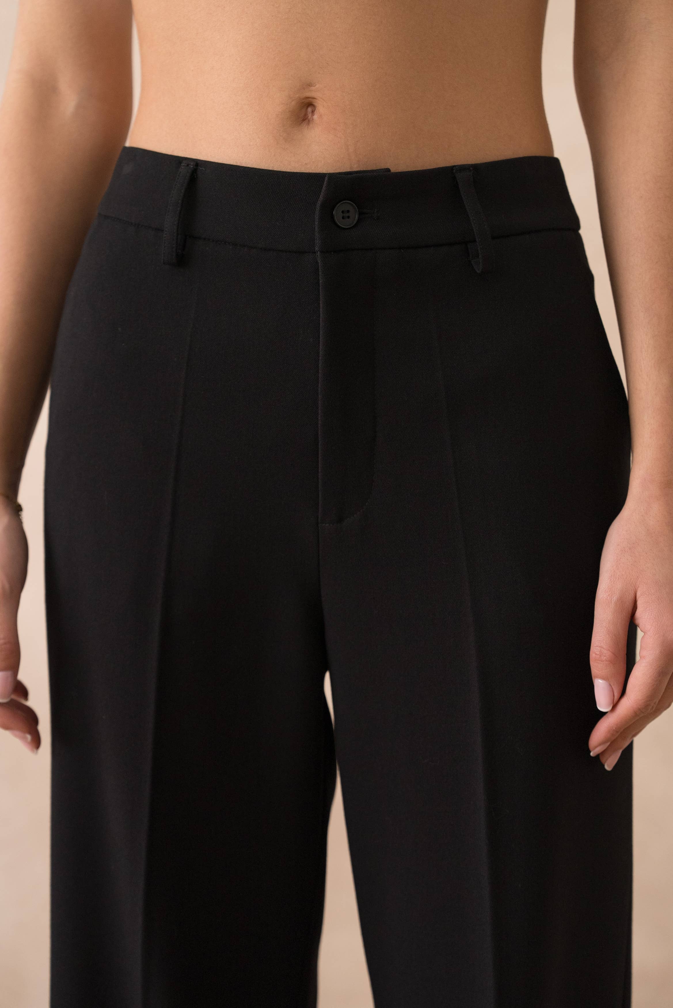 Attentif Paris - Vendita all'ingrosso Pantaloni eleganti - Donna - [Heather] Pantaloni Tailleur a Gamba Larga37