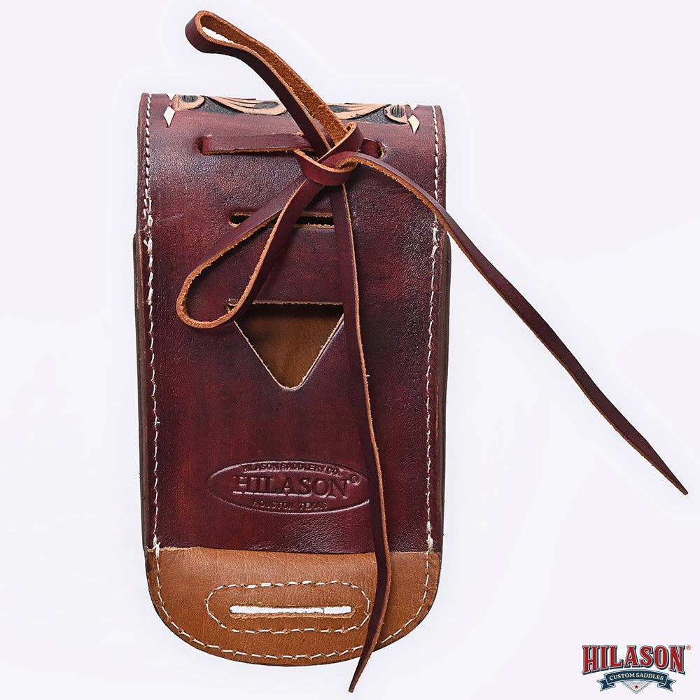 HILASON - Wholesale Phone Wallet - Women's - Hilason Basketweave Floral Cell Phone Case Tan American Leather22