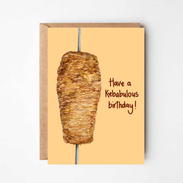 Have A Kebab-ulous Themed Birthday - Doner Kebab for wholesale by Katie Tinkler illustration