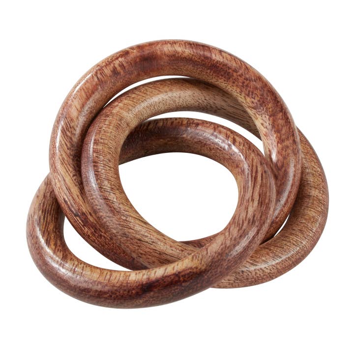 Saro Lifestyle - Wholesale Napkin ring - Wooden Interlock Napkin Ring