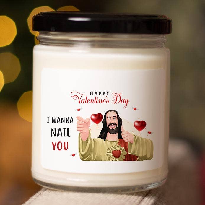 Vela engraçada 'Quero-te pregar' para o Dia dos Namorados - Romântica por atacado de VenusArtsShop