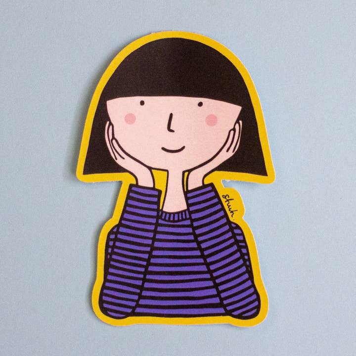 GIRL DREAMING STICKER for wholesale by shuh.