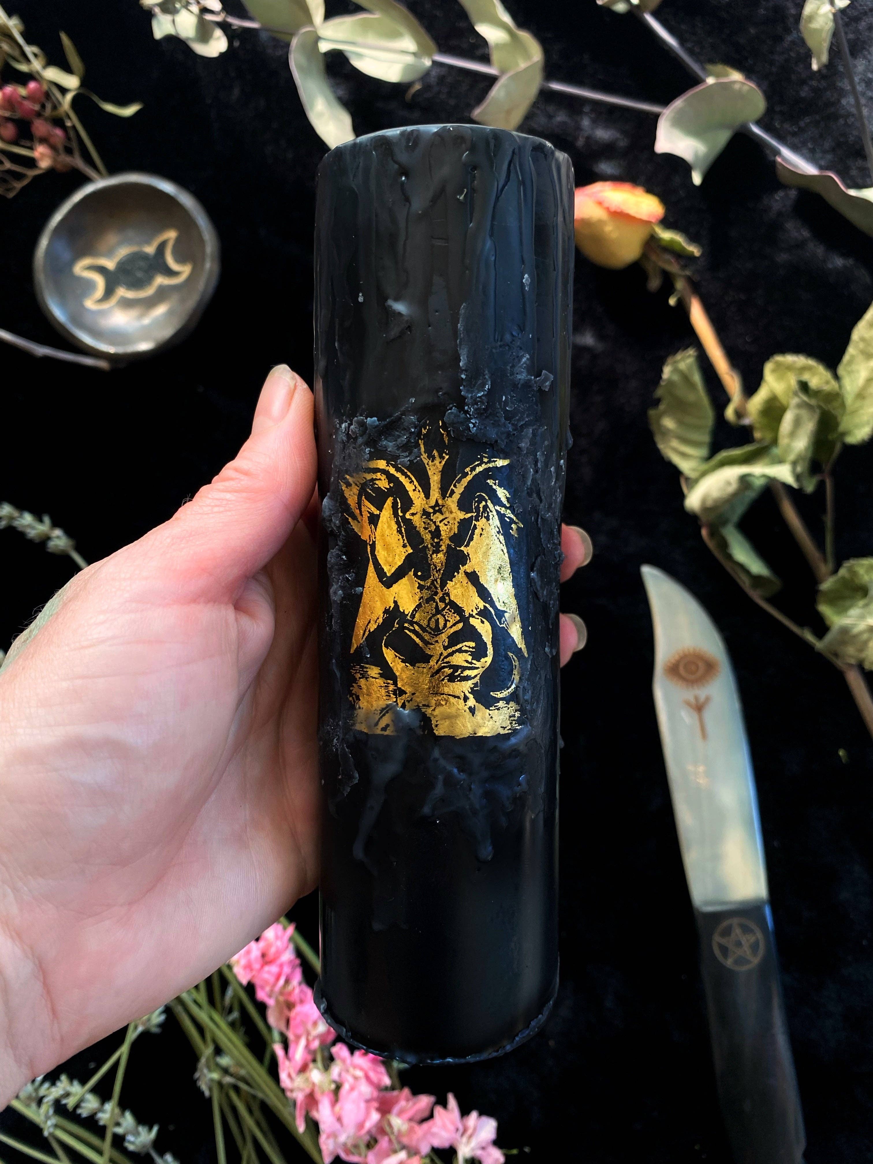 Keven Craft Rituals LLC - Wholesale Zuilkaars - Dedication Art, zwarte bijenwas Ritual Art Pillar Candles3