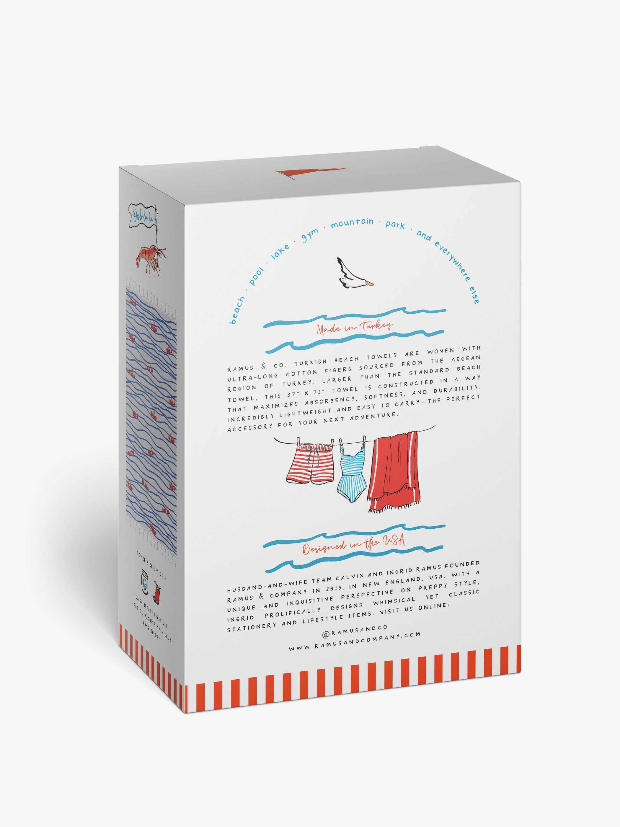 Ramus & Co. - Wholesale Beach Towel - Lobster n' Waves Turkish Beach Towel4