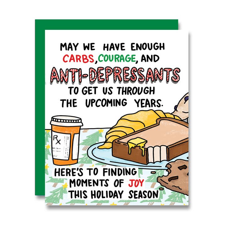 Carbs & Anti-Depressants Holiday for wholesale by PapaLlama