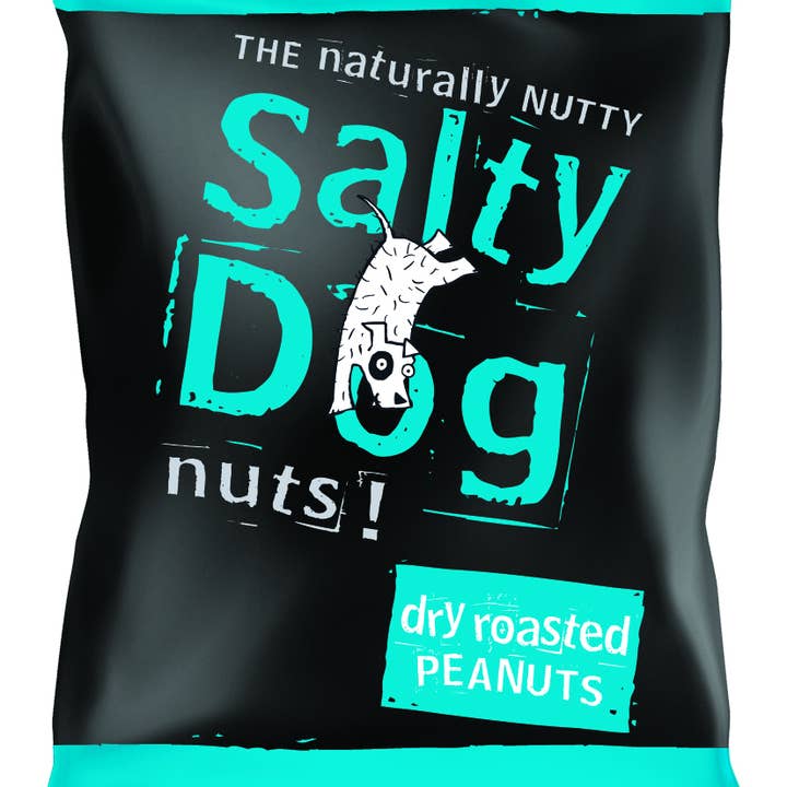 Salty Dog Brands Ltd - Vente Noix - Salty Dog, Cacahuètes Grillées à Sec 24 x 45g (carte publicitaire)1