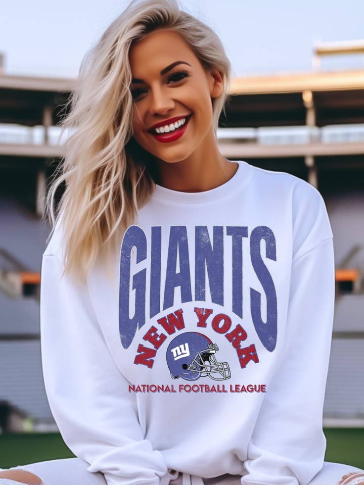 Pull à col rond graphique pour adulte des New York Giants Football NFL pour la vente par Uncommon Label