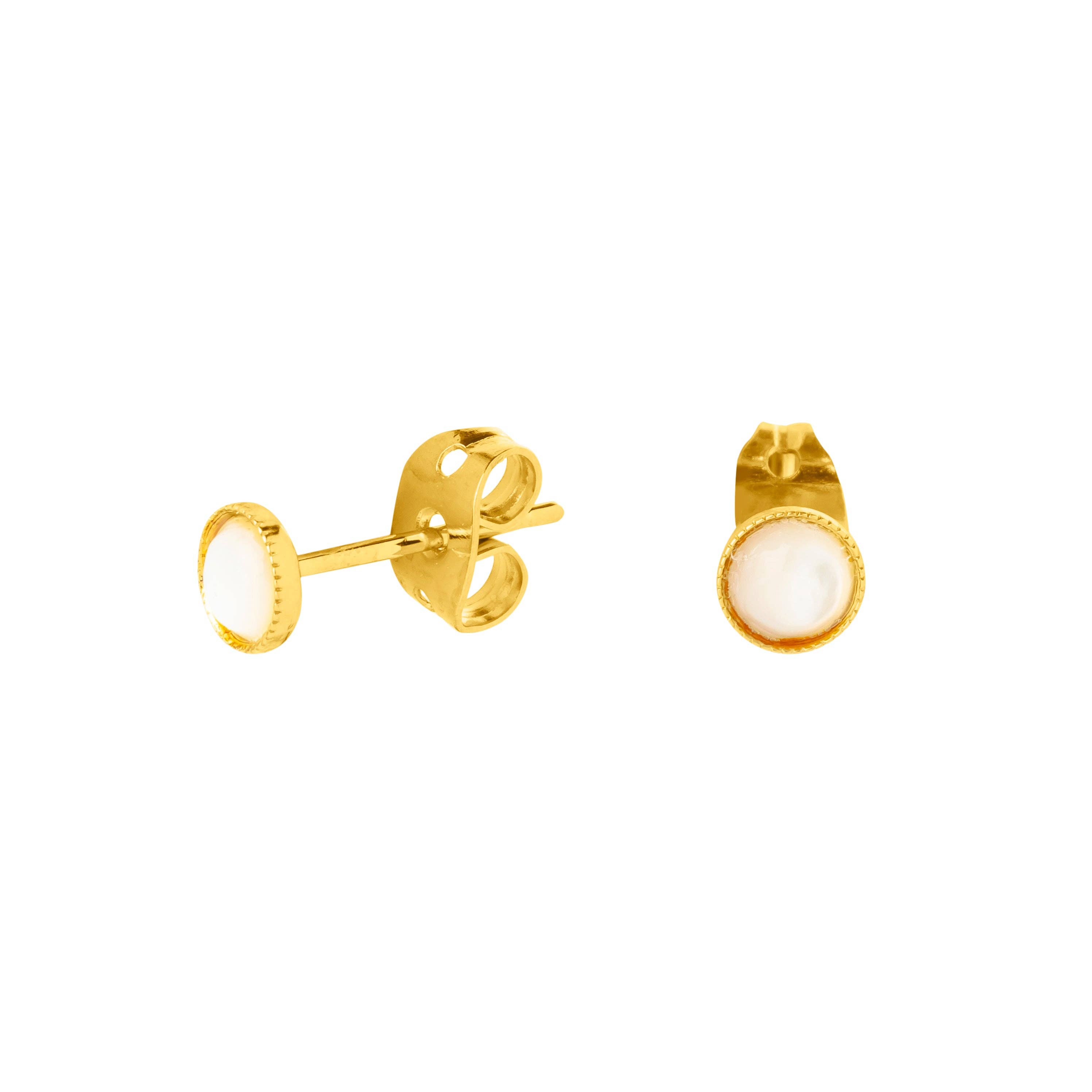 Lovelyday bijoux – wholesale Stud/post earrings – BO Pierre Studs 6mm - 18Kt Gold Plating2