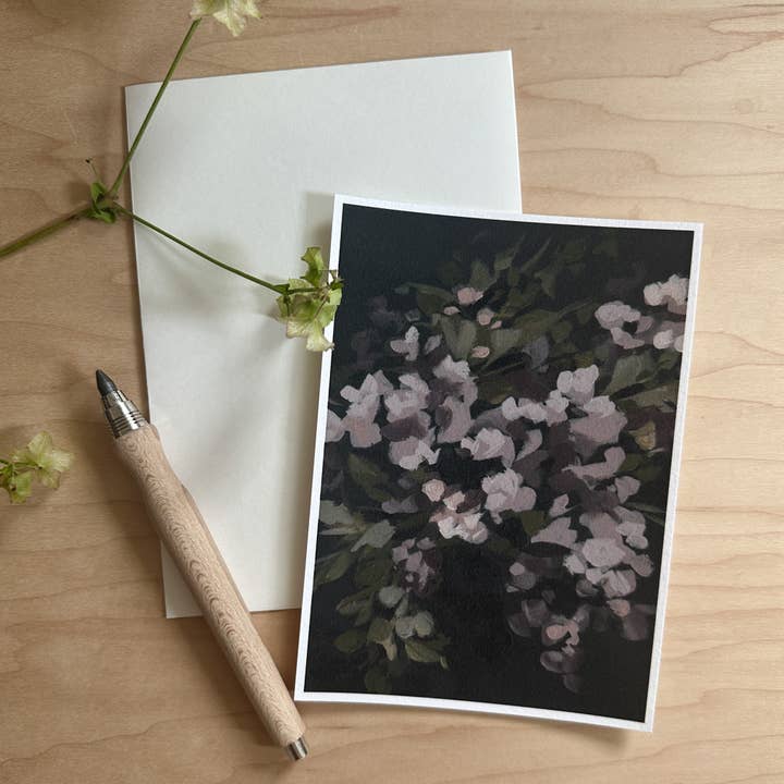 Soirée Notecard | Lilac for wholesale by Kristen Kellar Studio