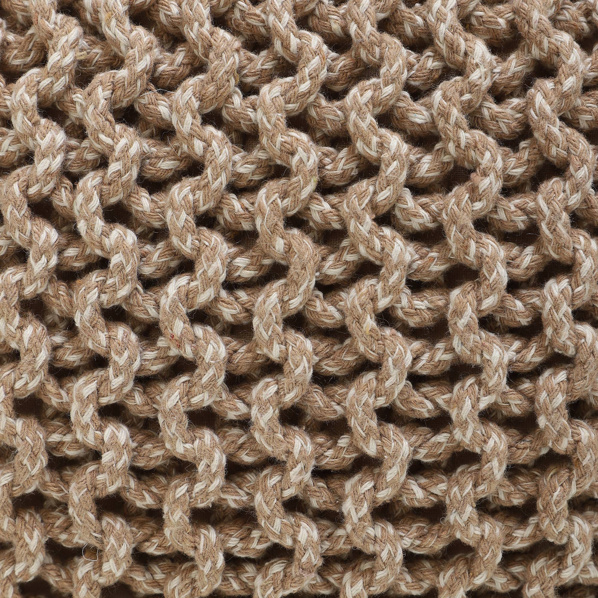 · REDEARTH · Round Pouf (19.5"x19.5"x14") - Beige Ivory for wholesale on Faire5