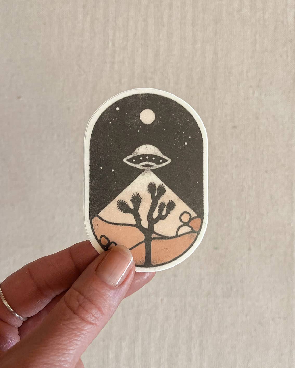 Amber Morgan - Wholesale Sticker - UFO Over Joshua Tree Matte Vinyl Sticker