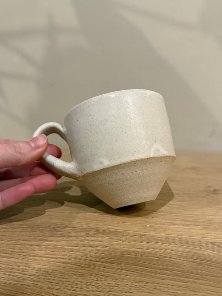Ceramic Angled Coffee Cup for wholesale by Calico Collective