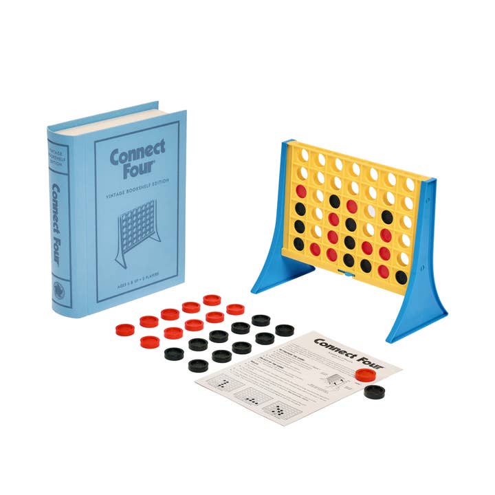 WS Game Company - Wholesale Board Game - Connect 4 Vintage Bookshelf Edition