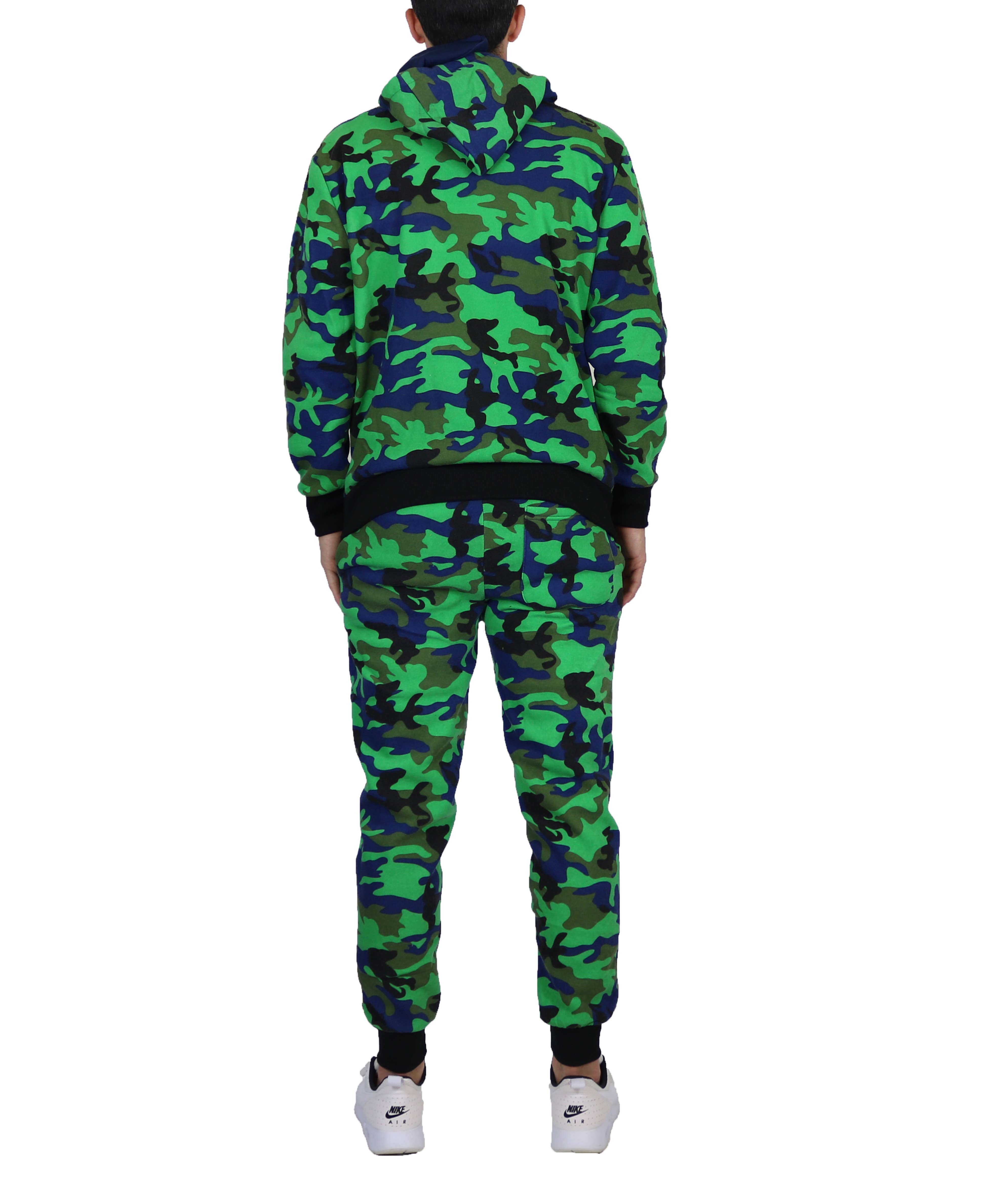 Galaxy By Harvic - Wholesale Lounge Set - Men's - Men's Fleece Hoodie & Jogger Set - SAVAGE CAMO2