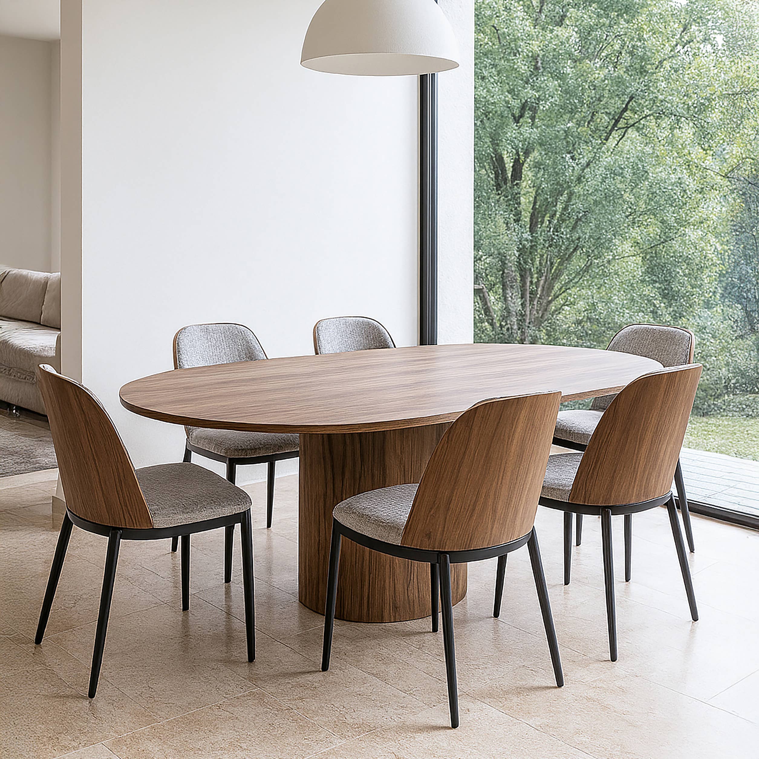 Now's Home - Wholesale Side Table - EXTENDABLE TABLE WOOD EFFECT WALNUT COLOR 180/220X75CM SIERRA1