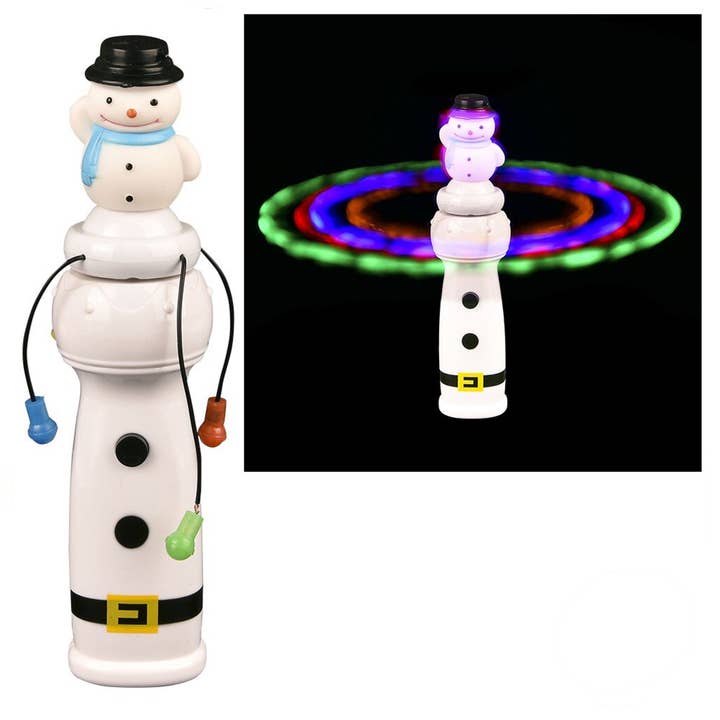JSBlueRidge Toys – wholesale Trollstav - Barn – Snögubbe Lysande Snurrande Trollstav Barnleksak