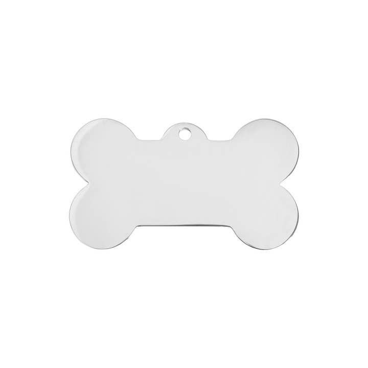 WJW - Wholesale Pet Identification Tag - Cat/Dog - 18K Gold PVD Stainless Steel Dog Bone Pet Tag / PDL0130