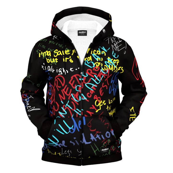 Sidenotes Zip Up Hoodie for engroshandel hos FreshHoods