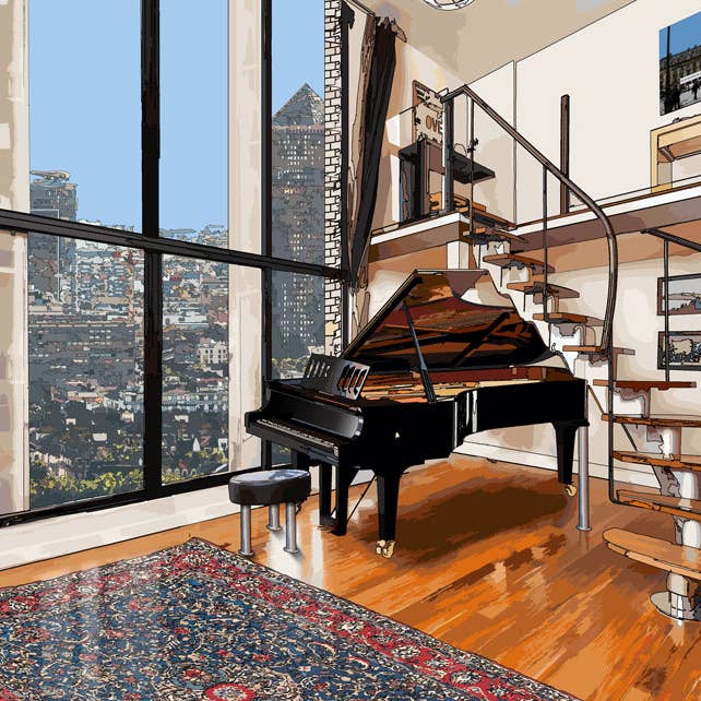 Stampa d'arte - «Cave» - Philippe Matine per la vendita all'ingrosso da parte di Atelier Contemporain