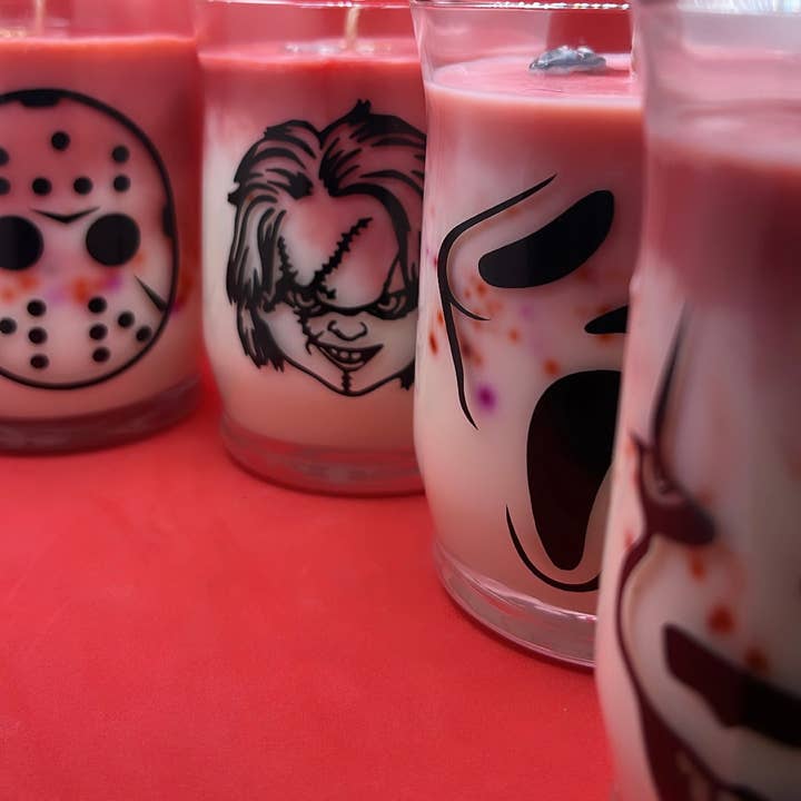 WaterBruja - Wholesale Jar/Filled Candle - Ghostface Candle, Horror Candle, Scream Candle, Character3