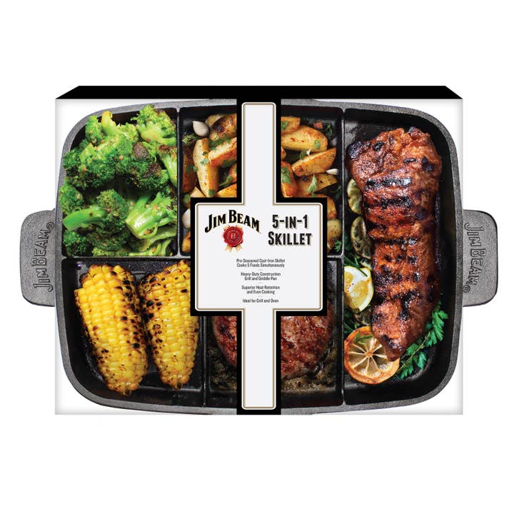 Style Asia - Wholesale Cast Iron Skillet - Jim Beam 5-in-1 Cast Iron Skillet