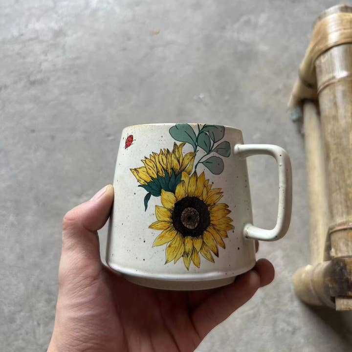 Artsy Em - Wholesale Coffee mug - Savor Sunshine Sunflower Mug3