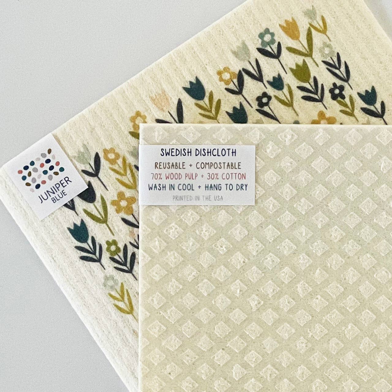 Juniper Blue - Wholesale Dishcloth - Wildwood Swedish Dishcloth1