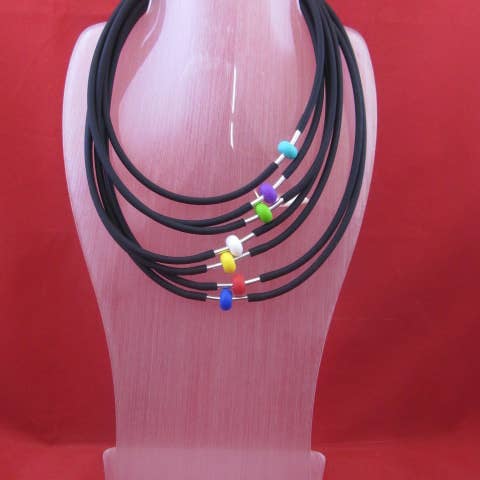 Designs by OC - Wholesale Beaded/Pearl Necklace - NKL 555-E8 Skittles