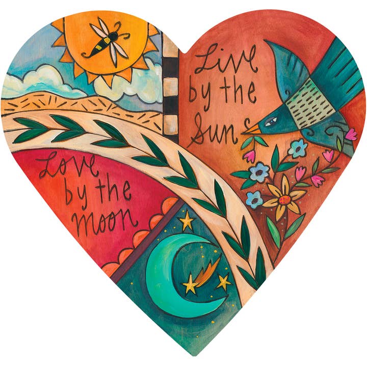 Sticks - Wholesale Plaque - "Birds of a Feather " Heart Shaped Plaque