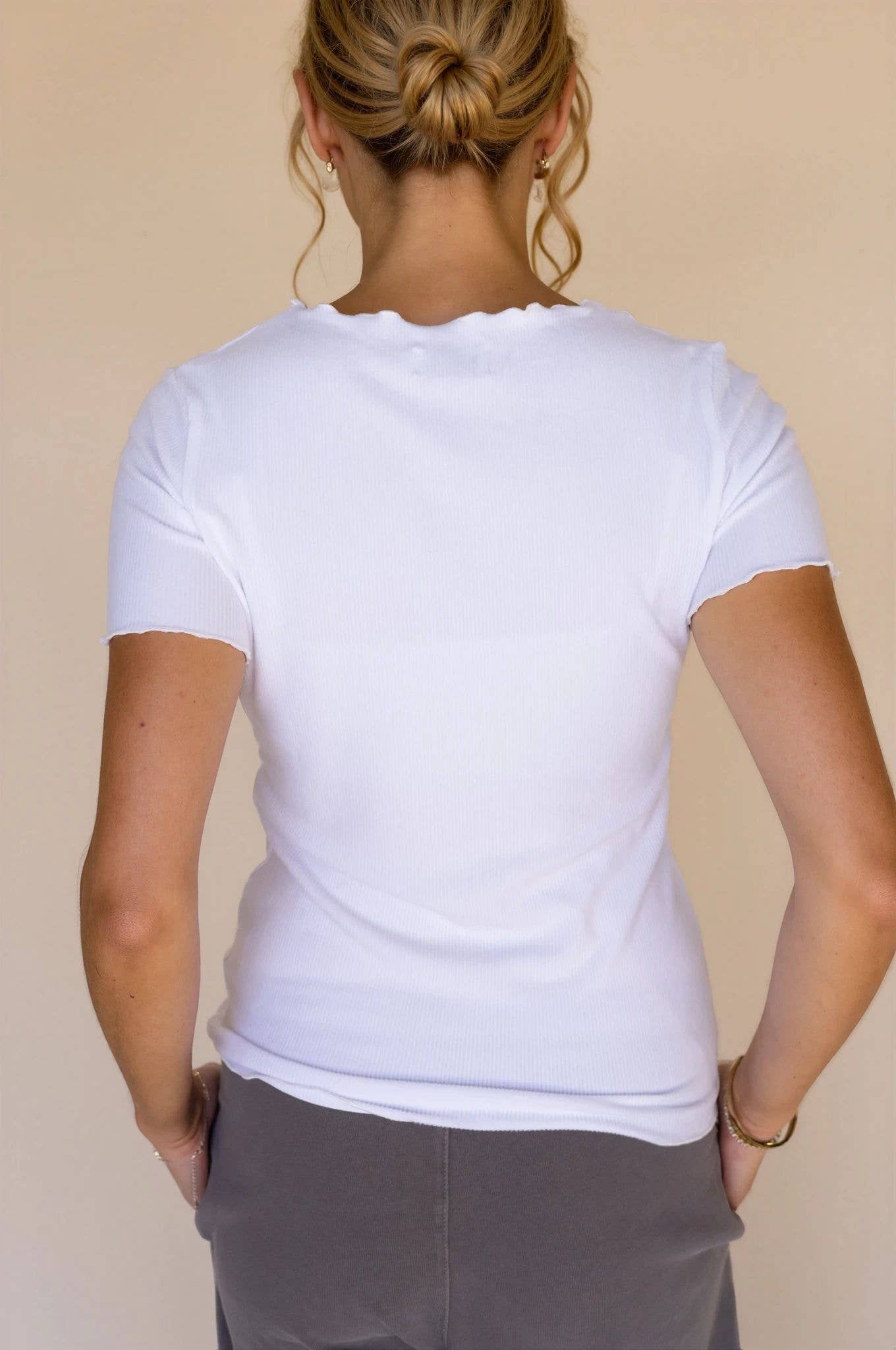 Fehrnvi Apparel - Wholesale Knit Top - Women's - Karli Top in White2