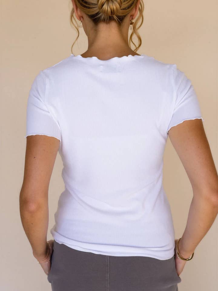Fehrnvi Apparel - Wholesale Knit Top - Women's - Karli Top in White2