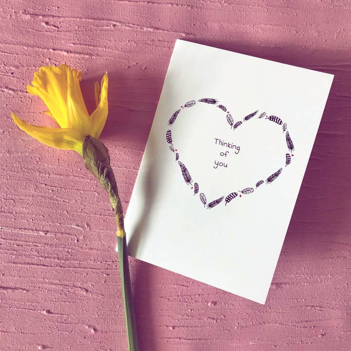 Tænker på dig lykønskningskort for engroshandel hos Quack Animal Art