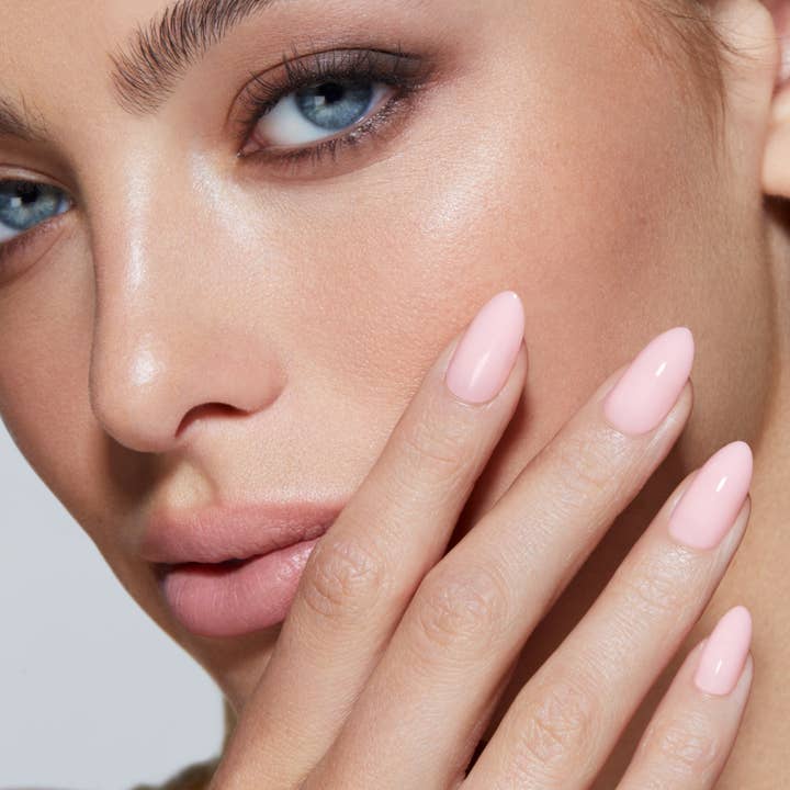 Static Nails - Wholesale Press-On/Fake Nails - DELICATE PINK SHORT ALMOND
