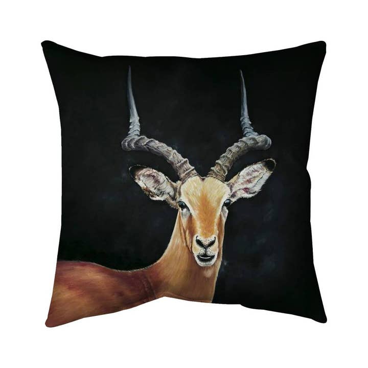 Coussin de salon Antelope Brown | Coussin animal de décoration intérieure pour la vente par BEGIN HOME DECOR